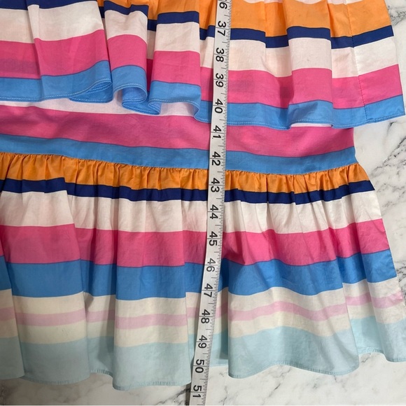PLENTY BY TRACY REESE Anthropologie Rainbow Striped Ruffle Midi Maxi Dress XS - Picture 11 of 14